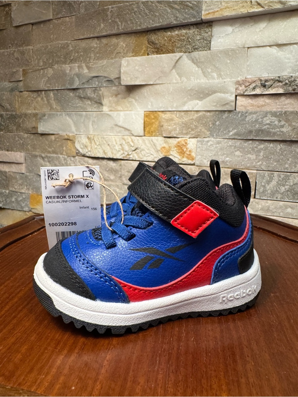 Infant Sz 4 Reebok Weebok Storm X First Walkers Red Blue Sneakers Shoe NWT